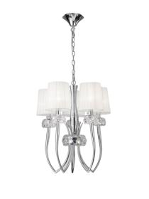 Loewe Polished Chrome-White Ceiling Lights Mantra Multi Arm Fittings